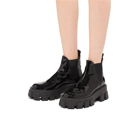 prada moonlight patent leather booties dupe|Prada monolith boots reviews.